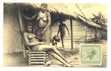 BELGIUM CONGO 1927 PPC = BUMBA = =TO HOLLAND - F/VF @21