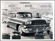 Photo De Presse Vintage Pontiac Salon Auto 1956 FT 35316 - Tirage 24x18 Cm