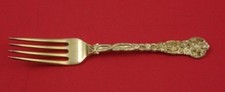 Chased Vine Vermeil by Shreve Dessert Fork 6 1/2" Gold