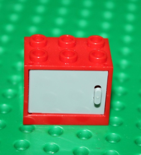 Lego red container cupboard - red,