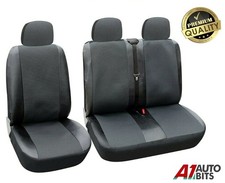 Housses De Siège Noires En Cuir Pu Et Tissu Premium Pour Mitsubishi Fuso Canter