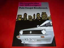 1985 VW Polo II Coupe Type 86C "Boulevard" Special Model Brochure Brochure