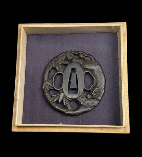 Japon ancien tsuba bambou - japon,