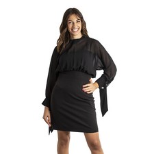 Robe Femme Manches Longues Cérémonie Élégante Made In Italy 1485