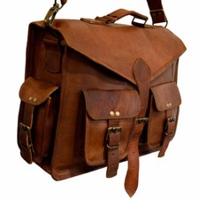 Sac MESSENGER vintage en cuir de chèvre 15" pour sacoche bandoulière unisexe ...