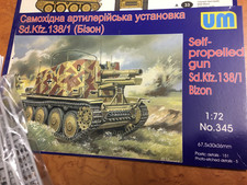 maquette 1/72, RARE , UM 345 - char allemand sdkfz 138/1 obusier porté de 155