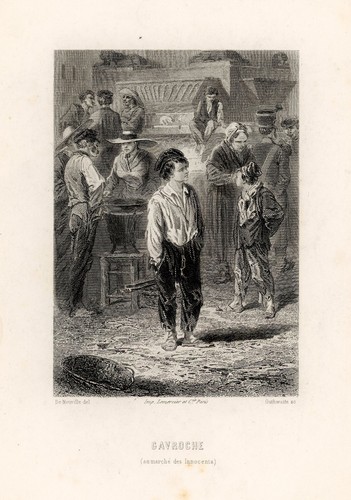 Gavroche gravure sur acier - sur,