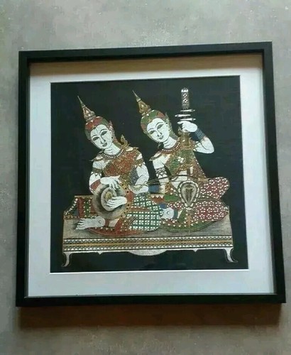 Peinture sur soie - ,