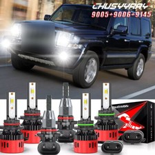 Fits Jeep Commander 2006-2010 9005 9006+H10 20000LM Headlight Bulbs+Fog Lamp