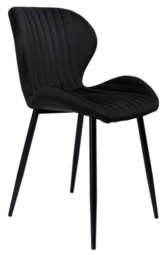 Fauteuil velours noir - en,