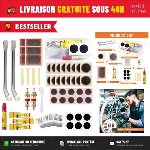 Kit réparation pneus vélo - vélo, 56