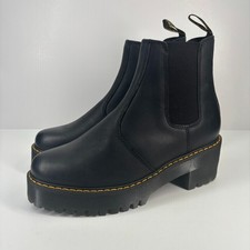 Dr. Martens Rometty Women’s US 10 Black Leather Slip-On Chunky Chelsea Boots