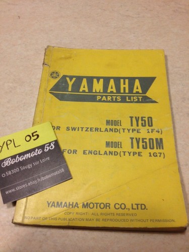 Yamaha parts list ty50 - yamaha,