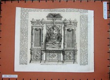 Original Old Antique Print C1880 Armoury Porte-Fusils Jules Possey French Court