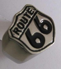 BAGUE INOX  ROUTE 66  - Ref.16