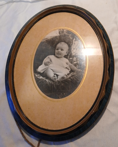Ancien cadre bois avec - ancien, en