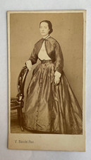 PHOTOGRAPHIE CDV CIRCA 1900 V.BLONDEL CHARLEROI BELGIQUE FEMME ROBE