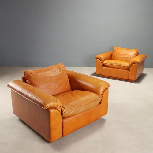 Fauteuils vintage cuir - fauteuils,