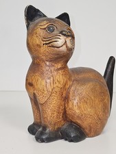 Statue chat bois vintage