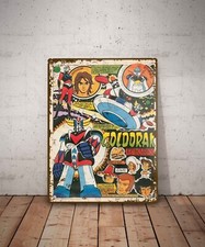 Plaque métal vintage Goldorak Panneau Décoration Déco Affiche Bd Poster comics