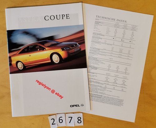 Opel astra coupe prospectus - opel, +