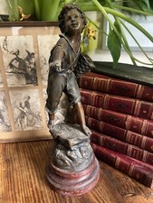 Statuette Regule Child In Basket circa 1900 Statue