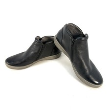 Josef Seibel Caren 09 Boots Womens 40EU/9-9.5US Black Leather Zip Ankle Comfort