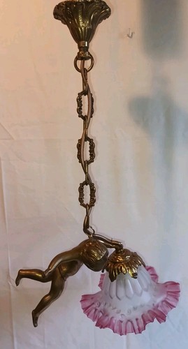 Lustre ange chérubin putti - lustre,