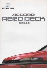 Catalogue Brochure Honda Accord Aerodeck 01/1988 Belgique en français