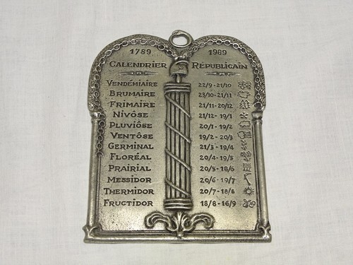 Calendrier republicain etain - -calendrier,