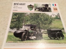 Carte moto René Gillet 750 side Vannod 1938  collection Atlas motorbike France