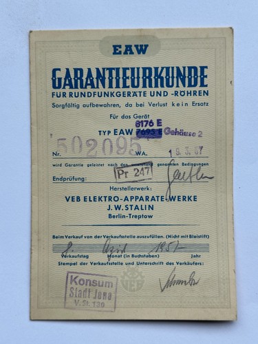 Ancien certificat garantie - de,