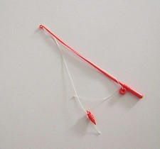 PLAYMOBIL (Z162) MER - Red Fishing Rod with Plastic Hook Vintage