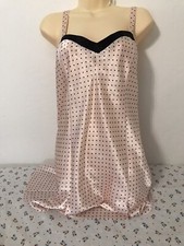 Vintage Marylin Monroe By Warner’s Pink  Whith Polka  Dots Slip Dress Size M