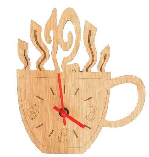 Horloge murale tasse café - horloge,