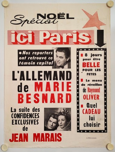 Affiche ici paris ann - ici, '60