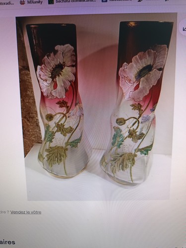 Paire vases legras - paire, de
