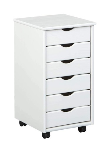 Commode roulettes en bois - commode,