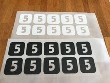 NUMERO 5 - 10 PATCHS FLOCAGES POUR MAILLOT SHORT SURVÊTEMENT CHAUSSETTES