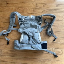 Ergobaby Four 4 Position 360 Unisex Grey Baby Carrier Hooded Pre-Owned
