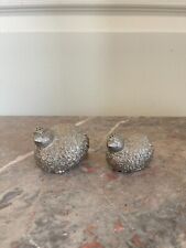 Ancien Figurine Saleron Salière Poivrière Métal Oiseau