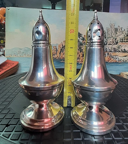 Salière poivrière argent - salière,