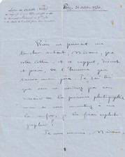 Colette - Lettre autographe