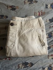 Ola Canvas Mens Utility Pants  Cropped Size 32x26 cream  Workwear