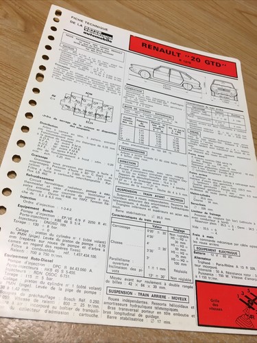 Automobile technical sheet - technical,