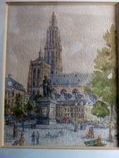Painting painting Our Lady Antwerp Belgian city Belgium statue sculpture Rubens