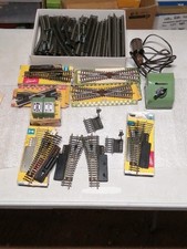  HO Fleischmann Straight Rail Lot Curved Switches Bumper Power Pack 503 