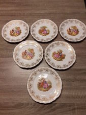 PORCELAINE BAVARIA WINTERLING. DECOR FRAGONARD.SERVICE 6 Assiettes 19 Cm