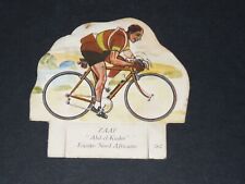 CHROMO FIGURINE GROSJEAN VACHE SERIEUSE 1950 CYCLISME ABDEL-KADER ZAAF ALGERIE
