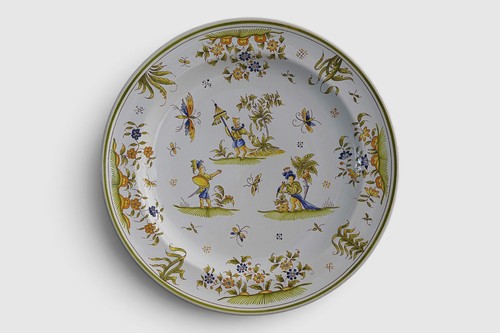 Grand plat faïence - en, de